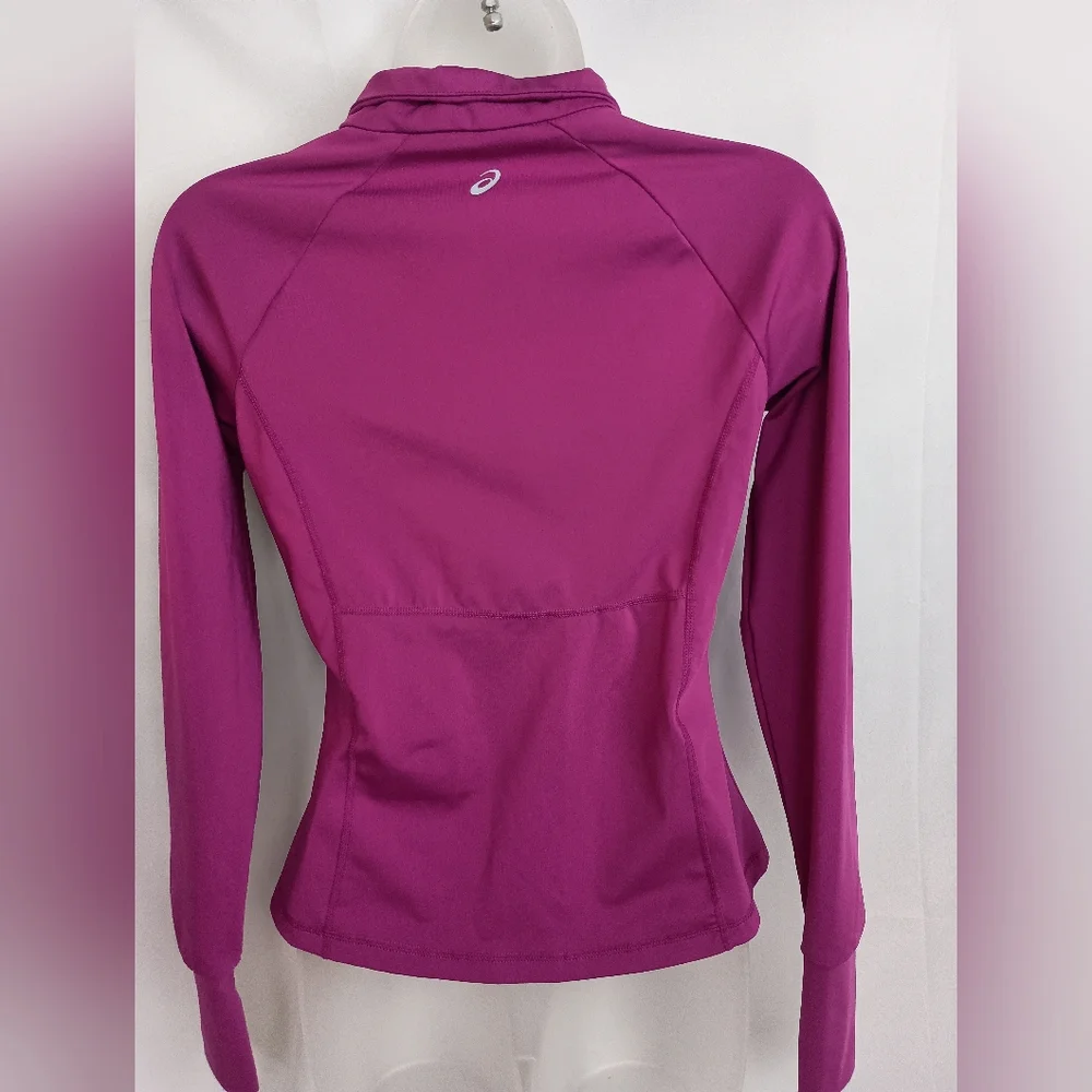ASICS Stretchy‎ Sporty S Activewear Casual Dopamine Purple Zip Up Jacket (#668)